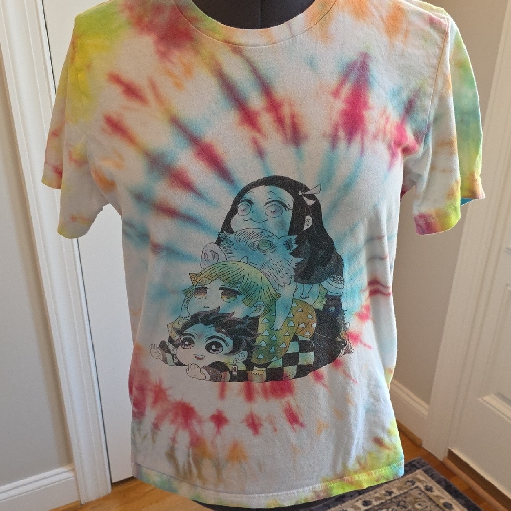 Demon Slayer Colorful Tie-Dye Graphic Tee